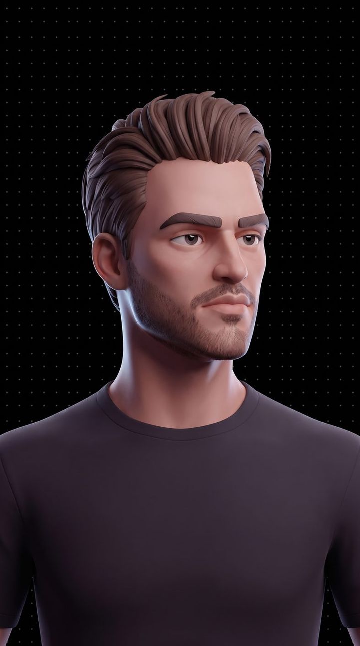 The FaceMax B lesson running in the app: the 3D coach and the timer on one of its moves